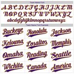 Custom Softball Jersey with Personalized Name & Number - White Purple Pinstripe Authentic Design Personalized White Purple