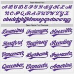 Personalized Purple Gray Pinstripe Authentic Baseball Jersey - Custom White Design Personalized White Purple Pinstripe Purple-Gray
