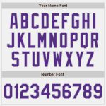 Personalized Purple Gray Pinstripe Authentic Baseball Jersey - Custom White Design Personalized White Purple Pinstripe Purple-Gray
