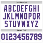 Custom Name and Number Basketball Jersey in White and Purple Pinstripe - Personalized Purple-Gray Authentic Team Jersey Personalized