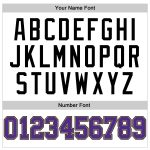 Personalized Custom Basketball Jersey with Name and Number - White Purple Pinstripe Old Gold-Black Authentic Personalized