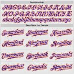 Custom Team Name and Number Baseball Jersey - Personalized White Purple Pinstripe Raglan Sleeves Personalized White Purple