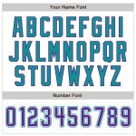 Personalized Purple Teal Pinstripe Authentic Baseball Jersey Custom Name Number Personalized White Purple Pinstripe Purple-Teal