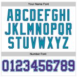 Custom Name and Number Personalized Purple-Turquoise Basketball Jersey - White Purple Pinstripe Authentic Design Personalized