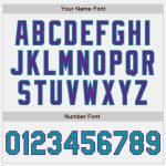 Custom Name and Number Personalized Teal Purple Pinstripe Baseball Jersey - Authentic Team Apparel Personalized White Purple