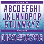Custom Name and Number Baseball Jersey - Personalized Snake Gradient 3D Pattern Design in White and Purple-Royal Personalized