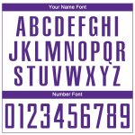 Custom Name and Number Personalized Soccer Uniform Jersey - White Purple Sublimation Team Gear Personalized White Purple
