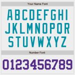 Custom Name and Number Personalized Baseball Jersey - Authentic Team White Purple Teal Personalized White Purple-Teal Authentic