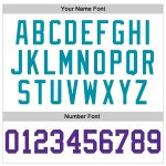 Custom Long Sleeve Performance T-Shirt with Name and Number - Personalized White Purple-Teal Team Shirt Personalized White