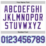 Custom Team Name Number Performance T-Shirt - Personalized White Purple Teal Design Personalized White Purple-Teal Performance