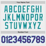 Custom Name and Number Softball Jersey Unisex Personalized White Purple-Teal Two-Button Design Personalized White Purple-Teal