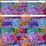 Customizable Hawaii Palm Trees Baseball Jersey with 3D Pattern Design - Personalized Name & Number in White and Purple Personalized
