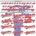 Custom Name and Number 3D American Flag Baseball Jersey with Statue of Liberty - Personalized White and Red Team Apparel