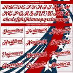 Custom American Flag Baseball Jersey - Personalized Red & White Team Name & Number Personalized White Red 3D American Flag