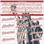 Custom Name Number Performance T-Shirt - 3D American Flag Statue of Liberty, Patriotic Design in White Red Color Personalized