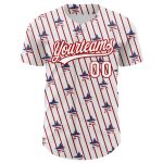 Personalized 3D American Spirit Flag Baseball Jersey with Custom Name and Number - Authentic White and Red Team Apparel Personalized