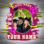 Custom Name and Number 3D Graduation Performance T-Shirt in White and Red - Personalized Team Apparel Personalized White
