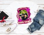 Custom Name and Number 3D Graduation Performance T-Shirt in White and Red - Personalized Team Apparel Personalized White