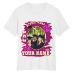 Custom Name and Number 3D Graduation Performance T-Shirt in White and Red - Personalized Team Apparel Personalized White