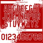 Custom 3D Pattern Brush Stroke Softball Jersey Unisex - Personalized Name & Number, White Red Two-Button Design Personalized