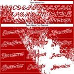Custom Name and Number Performance T-Shirt with 3D Abstract Brush Stroke Design in White and Red Personalized White Red 3D