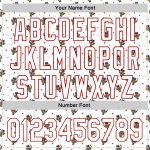 Customizable Animal Cat Baseball Jersey with 3D White and Red Pattern - Personalized Team Name and Number Personalized White