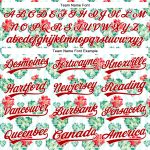Custom Cactus Festival 3D Pattern Baseball Jersey with Personalized Name and Number, White Red Design Personalized White