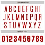 Custom Name Number Baseball Jersey - Personalized 3D Pattern Design with White Red Curve Lines Personalized White Red 3D