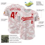 Custom Name Number Baseball Jersey - Personalized 3D Pattern Design with White Red Curve Lines Personalized White Red 3D