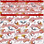 Custom Name and Number Firefly Bowling Polo Shirt with Personalized 3D Red White Pattern Design Personalized White Red 3D