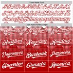 Custom Name & Number Red White 3D Gradient Baseball Jersey - Personalized Team Design with Square Shapes Personalized White