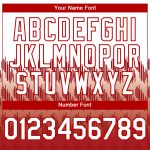 Customizable 3D Pattern Baseball Jersey with Personalized Name and Number - White Red Design Personalized White Red 3D Pattern
