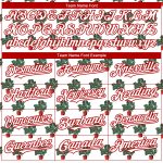 Custom Name Number Tropical Anthurium Baseball Jersey 3D White Red Design Authentic Personalized White Red 3D Pattern Design