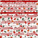 Personalized Tropical Anthurium Flower Baseball Jersey - White Red 3D Pattern Design Personalized White Red 3D Pattern Design