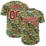 Custom Tropical Flower 3D Pattern Baseball Jersey with Personalized Name and Number - Authentic Team Apparel Personalized