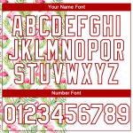 Custom Name Number Baseball Jersey with 3D Tropical Hawaii Palm Leaves Flamingo Design - Personalized White Red Team Apparel