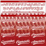 Custom Name & Number Unisex Softball Jersey with 3D Pattern Lines in White & Red - Personalized Two-Button Design Personalized