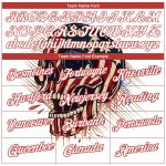 Custom American Flag 3D Skull T-Shirt for Team, Personalized with Name and Number - White Red Performance Apparel Personalized