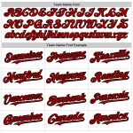 Custom Baseball Jersey with Team Name and Number - Personalized Red-Black-White Arm Shapes Personalized White Red-Black 3