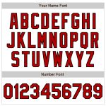 Custom Baseball Jersey with Team Name and Number - Personalized Red-Black-White Arm Shapes Personalized White Red-Black 3