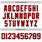 Custom 3D Pattern Baseball Jersey with Personalized Name & Number - White Red-Black Abstract Splash Design Personalized White