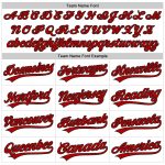 Custom Name Number Personalized Baseball Jersey Red Black White 3D Curve Lines Design Authentic Team Apparel Personalized