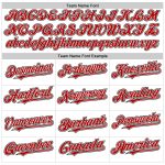 Customizable 3D Twinkle Star Baseball Jersey - Personalized Gradient Style with Name & Number - Red-Black Design Personalized