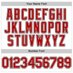 Customizable 3D Twinkle Star Baseball Jersey - Personalized Gradient Style with Name & Number - Red-Black Design Personalized