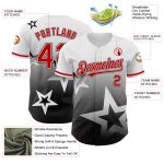 Customizable 3D Twinkle Star Baseball Jersey - Personalized Gradient Style with Name & Number - Red-Black Design Personalized