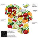 Custom Name Number 3D Pattern Fruit T-Shirt for Summer Holiday - Personalized White Red-Black Team Apparel Personalized White