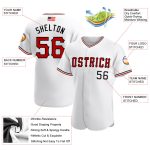 Custom American Flag Baseball Jersey for Men - Personalized Red & Black Team Name and Number Personalized White Red-Black