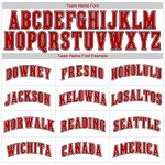 Personalized Authentic Baseball Jersey in White with Red and Black Trim Personalized White Red-Black Authentic Baseball Jersey