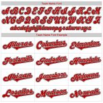 Personalized Custom Name and Number Authentic Baseball Jersey - White Red-Black Team Design Personalized White Red-Black