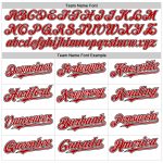 Custom Name Number Authentic Raglan Baseball Jersey - Personalized White Red-Black Team Jersey Personalized White Red-Black